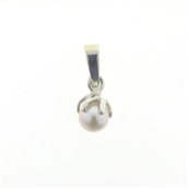 Vedhæng perle, grabber sv. kp.  5-5½ mm 925s
