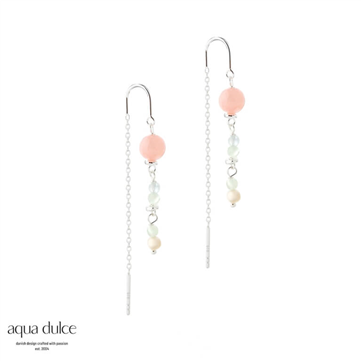 Aqua Dulce Rose Breeze øreringe sølv m. perler