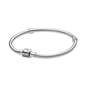 Pandora Moments armbånd sølv slangekæde tønde-lås 15-23 cm