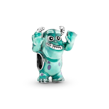 Pandora Disney Pixar Sully charm sølv med sort, pink og blå emalje
