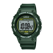 Lorus Sports herreur digital plastik grøn silikone 10bar 40mm