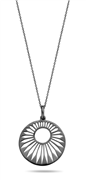 Spirit Icons Peacock halskæde sølv oxyderet 70 cm