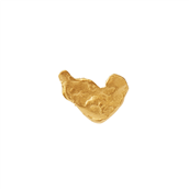 STINE A Petit Gold Splash Disco Heart ørering forgyldt sølv (1 stk)