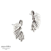 Aqua Dulce Koi Big Half Leaf øreringe sølv