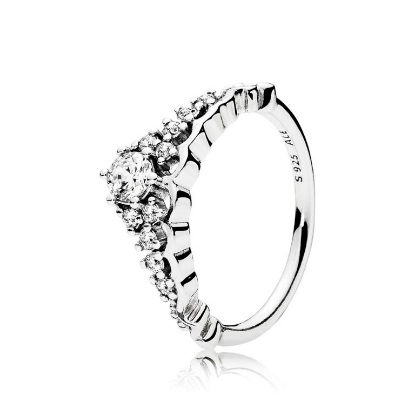 Billede af *Pandora ring Fairytale Tiara sølv med syntetiske zirkonia str. 48