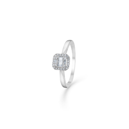 Billede af Mads Z "Elizabeth" ring 14 kt. hvidguld 0,18 ct. W.SI brillanter (str. 50-60)