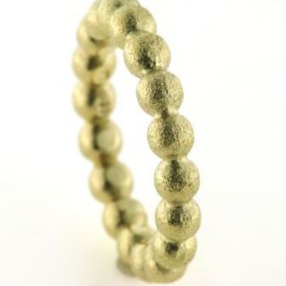 Billede af Ring kugler hele vejen rundt, br. 3,7 mm. massiv, 925 s. forgyldt