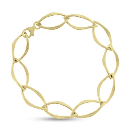 Billede af Armlænke snoet trådled, 18,5 cm.14 kt. 