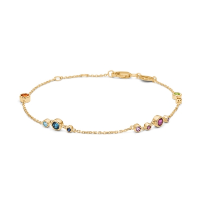 Billede af Mads Z "Luxury Rainbow" armbånd 14kt. 16+1+1cm
