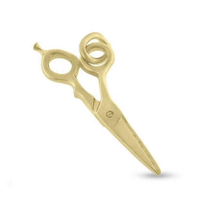 Billede af Vedhæng frisørsaks (hj. 36 mm.) 925s forgyldt