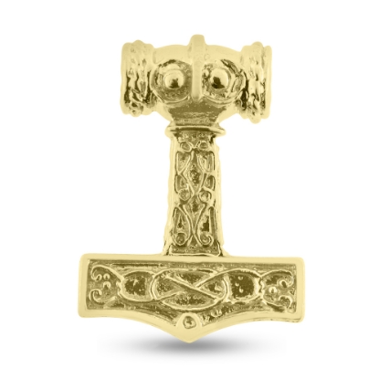 Billede af Vedhæng thorshammer 925s forgyldt (forgyldning vil blive slidt af ved dagligt brug !)