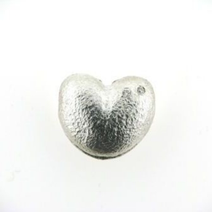 Billede af Lås hjerte, 3 brillanter a 0,01 w/vs., hamret 925s.