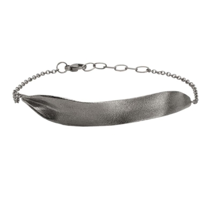 Billede af *Heiring Grass armbånd large narrow oxyderet sølv