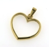 Billede af Vedhæng hjerte af gl. ring, m. øsken + patz 14 kt