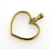 Billede af Vedhæng hjerte af gl. ring, m. øsken + patz 14 kt