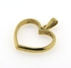 Billede af Vedhæng hjerte af gl. ring, m. øsken + patz 14 kt
