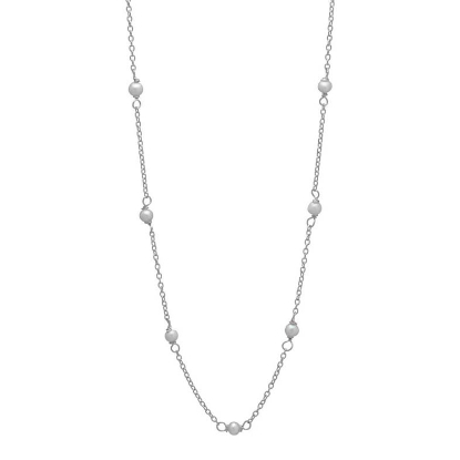 Billede af Aqua Dulce Pearly halskæde sølv m. fvp (40 + 3 cm)