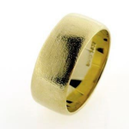 Billede af Herrering u/sten, bred. 9,5 mm. tyk. 1,6 mm. 925 s. forgyldt (forgyldning vil blive slidt af ved brug !)