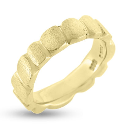 Billede af Ring med felter u/sten 925s forgyldt (forgyldning vil blive slidt af ved brug !)