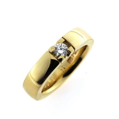 Billede af Alliancering med 1 brill. 0,20 w/vs. 14 kt.