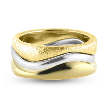 Billede af Collector ringsæt i 14 kt. guld og sølv