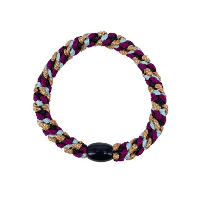 Billede af Aqua Dulce Hårelastik - Miks rød/sort/blå m. guld glimmer + sort luk