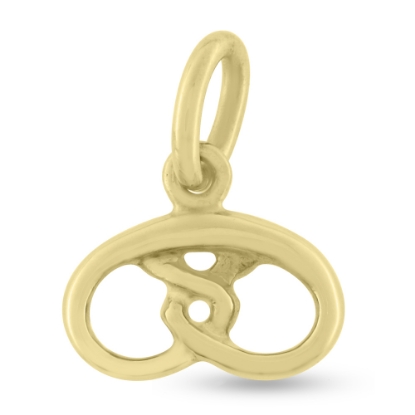 Billede af Vedhæng Bagerkringle br. 15 mm. guld