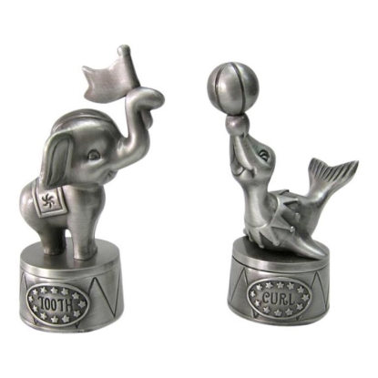 Billede af Nordahl Andersen Første Tand & Hårlok elefant og søløve skrin fortinnet