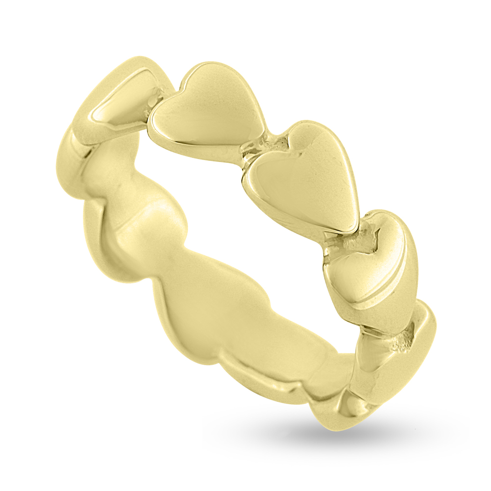 Ring hjerter 8 kt. (hjertering) | Pind J. Design