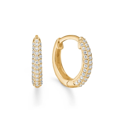 Billede af Mads Z "La Boheme" øreringe 8 kt. guld m. zirkonia