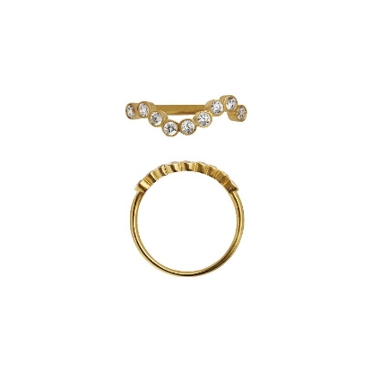 Billede af STINE A ring Midnight Sparkle sølv forgyldt (str 48-58)