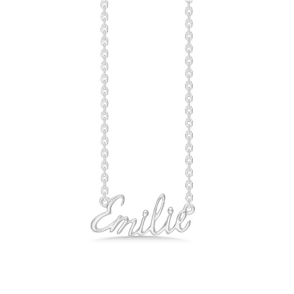 Billede af Studio Z "Name Tag - EMILIE" halskæde sølv (40-45 cm)