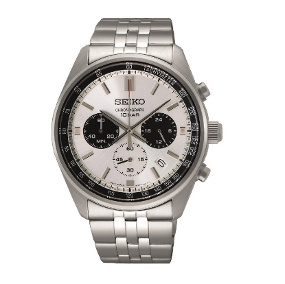 Billede af Seiko Classic Chronograph herreur stål sølvfarvet skive 42mm 10bar