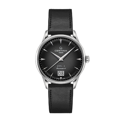Billede af Certina Urban DS-1 Big Date Powermatic herreur stål sort læderrem safirglas 41mm