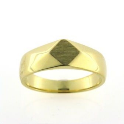 Billede af Herrering massiv, plade 6*6 mm. båndring