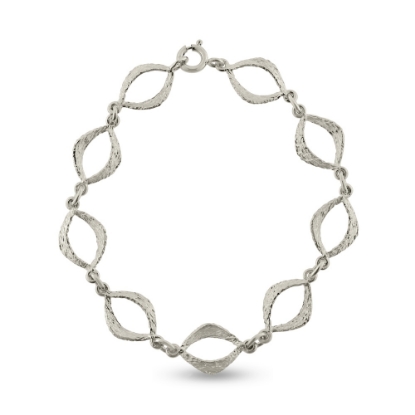 Billede af Armlænke "Dimensions" 14 karat hvidguld (18,5-19 cm)