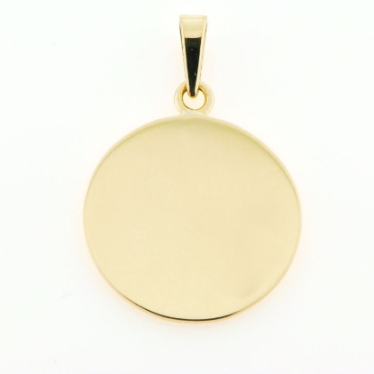 Billede af Vedhæng "tag" rund plade fra 6 til 17 mm. med øsken og patz øsken