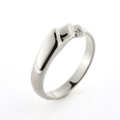 Billede af Ring med råsølv 925s.