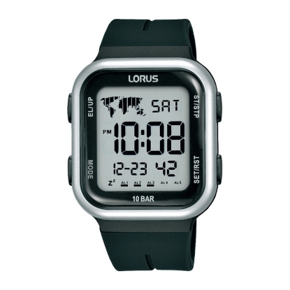 Billede af Lorus Sports ur digital plastik sort silikone 10bar 38mm