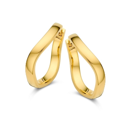 Billede af Spirit Icons Solaris øreringe forgyldt sølv