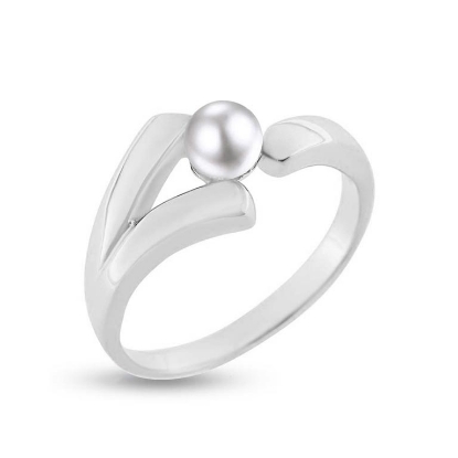 Billede af Ring sv. perle 4½-5 m/m. 14 kt. hvg.