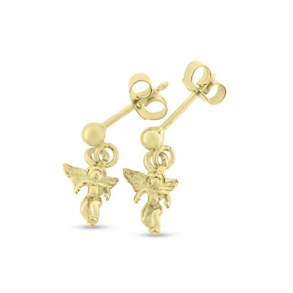 Billede af Ørestik hængere, Engel 14 kt.