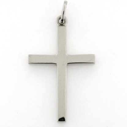 Billede af Vedhæng Kors, massivt 14 kt. hvg.