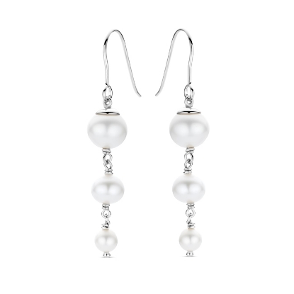 Billede af Spirit Icons Confetti øreringe sølv m. ferskvandsperler