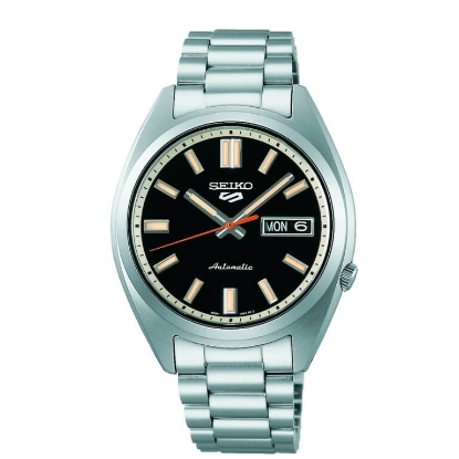 Billede af Seiko 5 Sports Automatic ur stål lænke sort skive 37mm 10bar