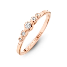 Billede af Spirit Icons Temptation ring rosaforgyldt sølv cz str. 48