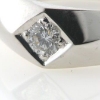 Billede af Herrering massiv, brilliant 0,30 w/vs. plade 6*6 mm., båndring 14 kt. hvg.