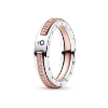 Billede af Pandora Signature ring to-tonet rosaforgyldt sølv m. cz (str. 48-60)