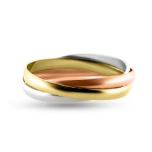 Billede af Ring 3 i en ring, 2,5 mm. tk. 1,0 mm. 8 kt. (-59)