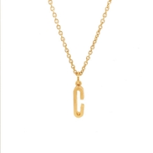 Billede af *Heiring initials vedhæng sølv forgyldt "C"